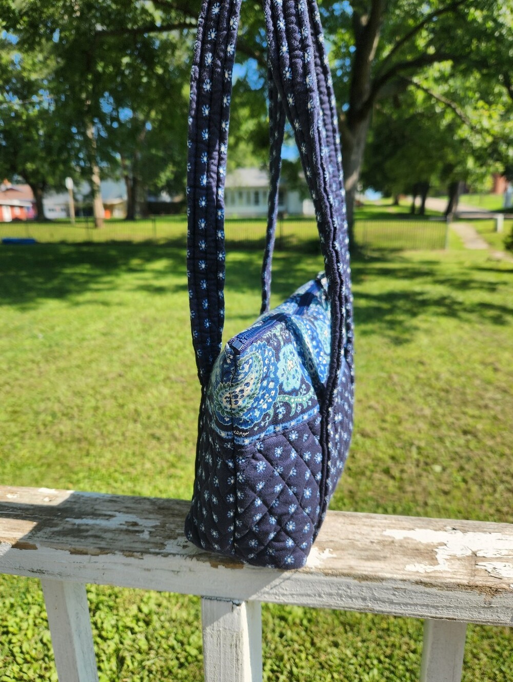 Vera Bradley Tote Bag in the retired Seaport Navy Quilted pattern. - Picture 12 of 13